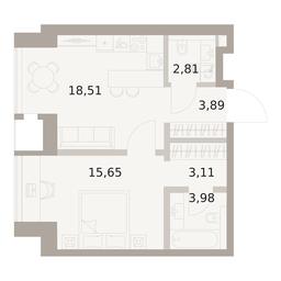 1-BD Apartment Sale, 47.95平方米 at The Five, 5th Donskoy Drive, вл21к6, Moscow, Russia #3 1-BD Apartment Sale, 47.95平方米 at The Five, 5th Donskoy Drive, вл21к6, Moscow, Russia #3