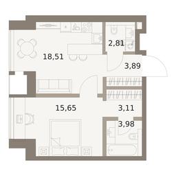 1-BD Apartment Sale, 47.95平方米 at The Five, 5th Donskoy Drive, вл21к6, Moscow, Russia #4