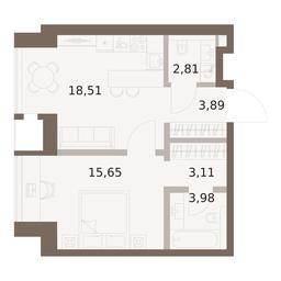 1-BD Apartment Sale, 47.95平方米 at The Five, 5th Donskoy Drive, вл21к6, Moscow, Russia #2 1-BD Apartment Sale, 47.95平方米 at The Five, 5th Donskoy Drive, вл21к6, Moscow, Russia #2