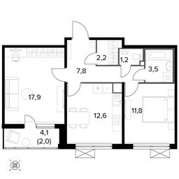 2-BD Apartment Sale, 59.4 sq. m. at Pervyi Leningradskiy, Pervy Leningradskiy Residential Complex, Moscow, Russia #3 2-BD Apartment Sale, 59.4 sq. m. at Pervyi Leningradskiy, Pervy Leningradskiy Residential Complex, Moscow, Russia #3
