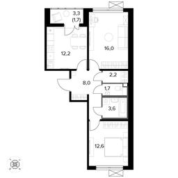 2-BD Apartment Sale, 58.1 sq. m. at Pervyi Leningradskiy, Pervy Leningradskiy Residential Complex, Moscow, Russia #3 2-BD Apartment Sale, 58.1 sq. m. at Pervyi Leningradskiy, Pervy Leningradskiy Residential Complex, Moscow, Russia #3