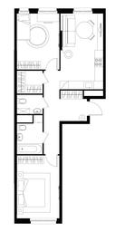 2-BD Apartment Sale, 63.8 sq. m. at Pervyi Moskovskiy, ulitsa Bianki, 1, Moskovskiy, Moscow, Russia #2