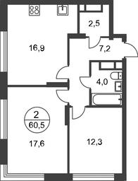2-BD Apartment Sale, 60.5平方米 at Peredelkino Blizhnee, Korneya Chukovskogo Street, 1, Vnukovskoye Settlement, Moscow, Russia #2 2-BD Apartment Sale, 60.5平方米 at Peredelkino Blizhnee, Korneya Chukovskogo Street, 1, Vnukovskoye Settlement, Moscow, Russia #2