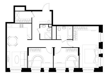 3-BD Apartment Sale, 84.3平方米 at Pervyi Moskovskiy, ulitsa Bianki, 1, Moskovskiy, Moscow, Russia #3
