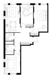 3-BD Apartment Sale, 86.3平方米 at Pervyi Moskovskiy, ulitsa Bianki, 1, Moskovskiy, Moscow, Russia #4