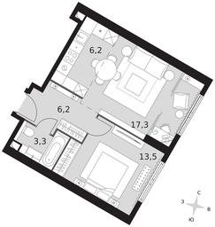 2-BD Apartment Sale, 46.5平方米 at Arkhitektor, Akademika Volgina Street, 2Д, Moscow, Russia #3 2-BD Apartment Sale, 46.5平方米 at Arkhitektor, Akademika Volgina Street, 2Д, Moscow, Russia #3