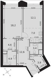 2-BD Apartment Sale, 66.7 sq. m. at Arkhitektor, Akademika Volgina Street, 2Д, Moscow, Russia #4
