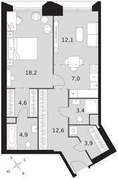 2-BD Apartment Sale, 66.7 sq. m. at Arkhitektor, Akademika Volgina Street, 2Д, Moscow, Russia #3 2-BD Apartment Sale, 66.7 sq. m. at Arkhitektor, Akademika Volgina Street, 2Д, Moscow, Russia #3