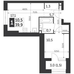 1-BD Apartment Sale, 39.9 sq. m. at Rezhisser, Vilgelma Pika Street, 3, Moscow, Russia #4