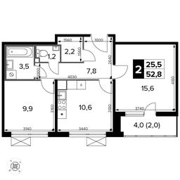 2-BD Apartment Sale, 53.2平方米 at Pervyi Leningradskiy, Pervy Leningradskiy Residential Complex, Moscow, Russia #2 2-BD Apartment Sale, 53.2平方米 at Pervyi Leningradskiy, Pervy Leningradskiy Residential Complex, Moscow, Russia #2