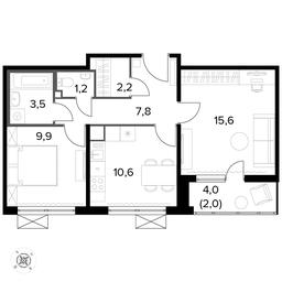 2-BD Apartment Sale, 53.2平方米 at Pervyi Leningradskiy, Pervy Leningradskiy Residential Complex, Moscow, Russia #3 2-BD Apartment Sale, 53.2平方米 at Pervyi Leningradskiy, Pervy Leningradskiy Residential Complex, Moscow, Russia #3