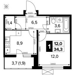 1-BD Apartment Sale, 34.2平方米 at Pervyi Leningradskiy, Pervy Leningradskiy Residential Complex, Moscow, Russia #2 1-BD Apartment Sale, 34.2平方米 at Pervyi Leningradskiy, Pervy Leningradskiy Residential Complex, Moscow, Russia #2