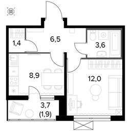 1-BD Apartment Sale, 34.2平方米 at Pervyi Leningradskiy, Pervy Leningradskiy Residential Complex, Moscow, Russia #3 1-BD Apartment Sale, 34.2平方米 at Pervyi Leningradskiy, Pervy Leningradskiy Residential Complex, Moscow, Russia #3