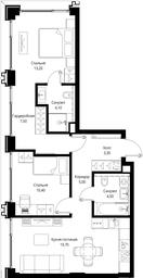 2-BD Apartment Sale, 67.7 sq. m. at Multikvartal CITYZEN, Vishnyovaya Street, Moscow, Russia #4