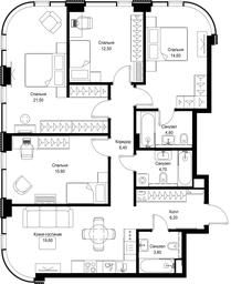 4-BD Apartment Sale, 109.5 sq. m. at Multikvartal CITYZEN, Vishnyovaya Street, Moscow, Russia #3 4-BD Apartment Sale, 109.5 sq. m. at Multikvartal CITYZEN, Vishnyovaya Street, Moscow, Russia #3