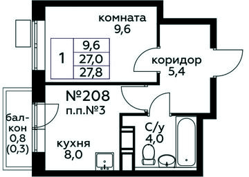 Продажа квартиры, 27,8 м² в ЖК «Цветочные Поляны», квартал № 23, поселение Филимонковское, Москва, Россия #2 Продажа квартиры, 27,8 м² в ЖК «Цветочные Поляны», квартал № 23, поселение Филимонковское, Москва, Россия #2