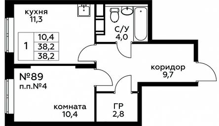 Продажа квартиры, 38,2 м² в ЖК «Цветочные Поляны», квартал № 23, поселение Филимонковское, Москва, Россия #2