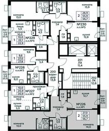 1-BD Apartment Sale, 56.7 sq. m. at Tsvetochnye Poliany, kvartal № 23, Filimonkovskoye Municipal Formation, Moscow, Russia #3 1-BD Apartment Sale, 56.7 sq. m. at Tsvetochnye Poliany, kvartal № 23, Filimonkovskoye Municipal Formation, Moscow, Russia #3