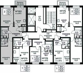 1-BD Apartment Sale, 56.7 sq. m. at Tsvetochnye Poliany, kvartal № 23, Filimonkovskoye Municipal Formation, Moscow, Russia #2