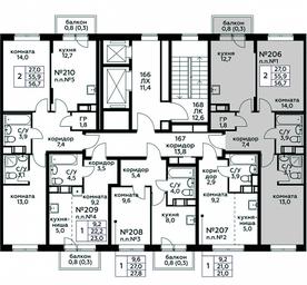 1-BD Apartment Sale, 56.7平方米 at Tsvetochnye Poliany, kvartal № 23, Filimonkovskoye Municipal Formation, Moscow, Russia #3 1-BD Apartment Sale, 56.7平方米 at Tsvetochnye Poliany, kvartal № 23, Filimonkovskoye Municipal Formation, Moscow, Russia #3
