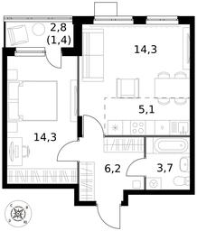 2-BD Apartment Sale, 45平方米 at Pervy Donskoj, zhiloy mikrorayon Sapronovo, derevnya Sapronovo, Leninskiy City District, Moscow Region, Russia #3 2-BD Apartment Sale, 45平方米 at Pervy Donskoj, zhiloy mikrorayon Sapronovo, derevnya Sapronovo, Leninskiy City District, Moscow Region, Russia #3