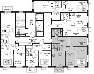 2-BD Apartment Sale, 64.9平方米 at Tsvetochnye Poliany, kvartal № 23, Filimonkovskoye Municipal Formation, Moscow, Russia #3