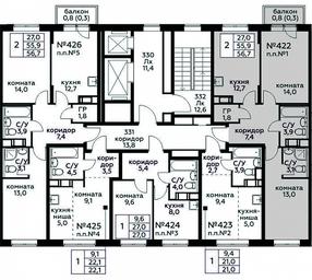 Продажа 1-комн. квартиры, 56,7 м² в ЖК «Цветочные Поляны», квартал № 23, поселение Филимонковское, Москва, Россия #4