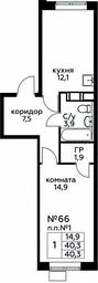 Apartment Sale, 40.3 sq. m. at Tsvetochnye Poliany, kvartal № 23, Filimonkovskoye Municipal Formation, Moscow, Russia #2 Apartment Sale, 40.3 sq. m. at Tsvetochnye Poliany, kvartal № 23, Filimonkovskoye Municipal Formation, Moscow, Russia #2