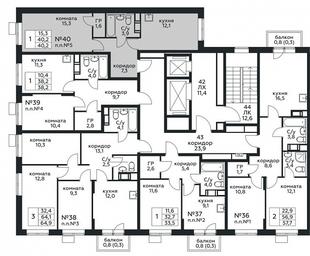Apartment Sale, 40.2 sq. m. at Tsvetochnye Poliany, kvartal № 23, Filimonkovskoye Municipal Formation, Moscow, Russia #3 Apartment Sale, 40.2 sq. m. at Tsvetochnye Poliany, kvartal № 23, Filimonkovskoye Municipal Formation, Moscow, Russia #3