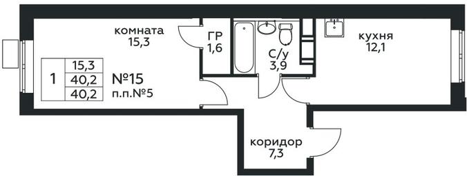 Продажа квартиры, 40,2 м² в ЖК «Цветочные Поляны», квартал № 23, поселение Филимонковское, Москва, Россия #2