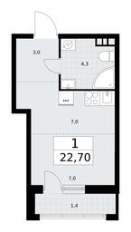 Apartment Sale, 22.7平方米 at Rodniye Kvartaly, Kvartal № 33, Marushkinskoye Settlement, Moscow, Russia #2 Apartment Sale, 22.7平方米 at Rodniye Kvartaly, Kvartal № 33, Marushkinskoye Settlement, Moscow, Russia #2