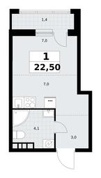 Apartment Sale, 22.5平方米 at Rodniye Kvartaly, Kvartal № 33, Marushkinskoye Settlement, Moscow, Russia #4