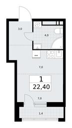 Apartment Sale, 22.4平方米 at Rodniye Kvartaly, Kvartal № 33, Marushkinskoye Settlement, Moscow, Russia #3 Apartment Sale, 22.4平方米 at Rodniye Kvartaly, Kvartal № 33, Marushkinskoye Settlement, Moscow, Russia #3