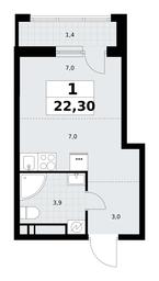 Apartment Sale, 22.3平方米 at Rodniye Kvartaly, Kvartal № 33, Marushkinskoye Settlement, Moscow, Russia #4