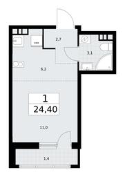 Apartment Sale, 24.4平方米 at Rodniye Kvartaly, Kvartal № 33, Marushkinskoye Settlement, Moscow, Russia #2 Apartment Sale, 24.4平方米 at Rodniye Kvartaly, Kvartal № 33, Marushkinskoye Settlement, Moscow, Russia #2