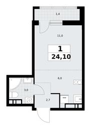 Apartment Sale, 24.1平方米 at Rodniye Kvartaly, Kvartal № 33, Marushkinskoye Settlement, Moscow, Russia #4