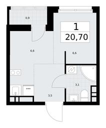 Apartment Sale, 20.7平方米 at Rodniye Kvartaly, Kvartal № 33, Marushkinskoye Settlement, Moscow, Russia #2 Apartment Sale, 20.7平方米 at Rodniye Kvartaly, Kvartal № 33, Marushkinskoye Settlement, Moscow, Russia #2