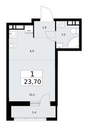 Apartment Sale, 23.7平方米 at Rodniye Kvartaly, Kvartal № 33, Marushkinskoye Settlement, Moscow, Russia #2 Apartment Sale, 23.7平方米 at Rodniye Kvartaly, Kvartal № 33, Marushkinskoye Settlement, Moscow, Russia #2