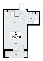Apartment Sale, 24.1平方米 at Rodniye Kvartaly, Kvartal № 33, Marushkinskoye Settlement, Moscow, Russia #4
