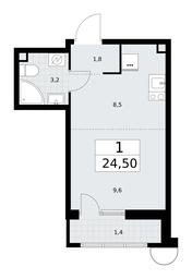 Apartment Sale, 24.5平方米 at Rodniye Kvartaly, Kvartal № 33, Marushkinskoye Settlement, Moscow, Russia #3