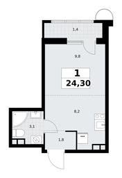 Apartment Sale, 24.3 sq. m. at Rodniye Kvartaly, Kvartal № 33, Marushkinskoye Settlement, Moscow, Russia #4