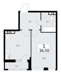 Apartment Sale, 36.5平方米 at Rodniye Kvartaly, Kvartal № 33, Marushkinskoye Settlement, Moscow, Russia #3 Apartment Sale, 36.5平方米 at Rodniye Kvartaly, Kvartal № 33, Marushkinskoye Settlement, Moscow, Russia #3