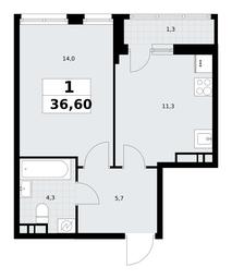 Apartment Sale, 36.6 sq. m. at Rodniye Kvartaly, Kvartal № 33, Marushkinskoye Settlement, Moscow, Russia #4