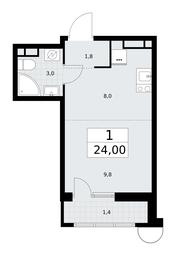 Apartment Sale, 24平方米 at Rodniye Kvartaly, Kvartal № 33, Marushkinskoye Settlement, Moscow, Russia #3 Apartment Sale, 24平方米 at Rodniye Kvartaly, Kvartal № 33, Marushkinskoye Settlement, Moscow, Russia #3