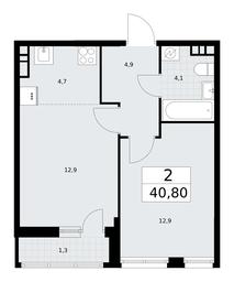 1-BD Apartment Sale, 40.8平方米 at Rodniye Kvartaly, Kvartal № 33, Marushkinskoye Settlement, Moscow, Russia #3 1-BD Apartment Sale, 40.8平方米 at Rodniye Kvartaly, Kvartal № 33, Marushkinskoye Settlement, Moscow, Russia #3