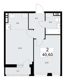 1-BD Apartment Sale, 40.6平方米 at Rodniye Kvartaly, Kvartal № 33, Marushkinskoye Settlement, Moscow, Russia #2 1-BD Apartment Sale, 40.6平方米 at Rodniye Kvartaly, Kvartal № 33, Marushkinskoye Settlement, Moscow, Russia #2