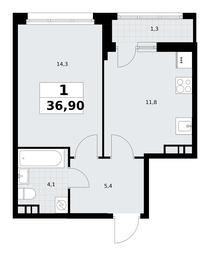 Apartment Sale, 36.9平方米 at Rodniye Kvartaly, Kvartal № 33, Marushkinskoye Settlement, Moscow, Russia #4