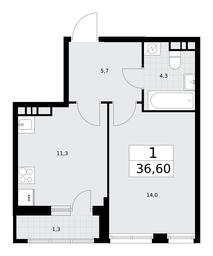 Apartment Sale, 36.6平方米 at Rodniye Kvartaly, Kvartal № 33, Marushkinskoye Settlement, Moscow, Russia #3 Apartment Sale, 36.6平方米 at Rodniye Kvartaly, Kvartal № 33, Marushkinskoye Settlement, Moscow, Russia #3