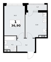 Apartment Sale, 36.9 sq. m. at Rodniye Kvartaly, Kvartal № 33, Marushkinskoye Settlement, Moscow, Russia #4