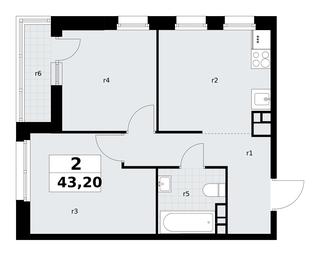 1-BD Apartment Sale, 43.2 sq. m. at Rodniye Kvartaly, Kvartal № 33, Marushkinskoye Settlement, Moscow, Russia #4